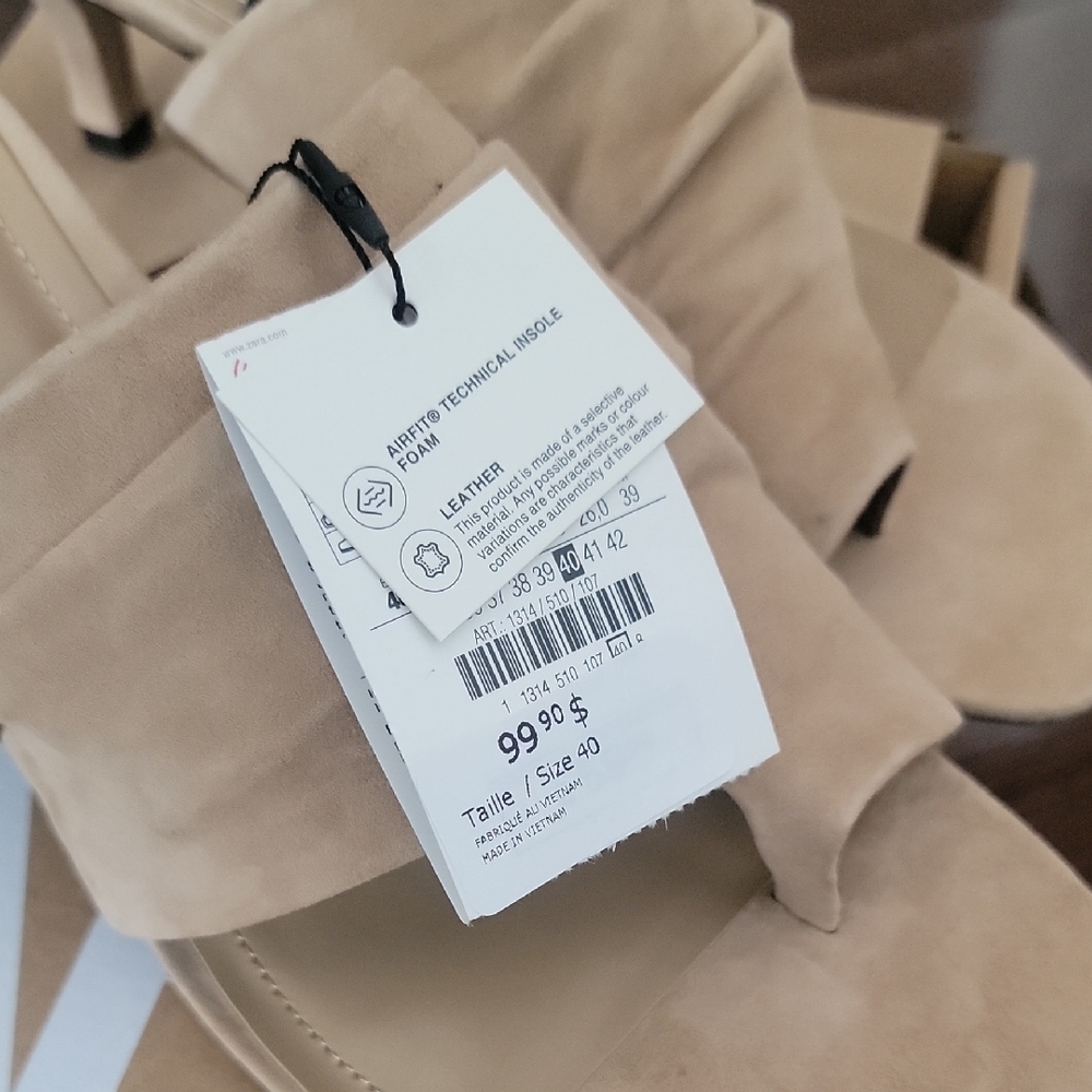 Zara Beige Women's Mules - Picture 3 of 4